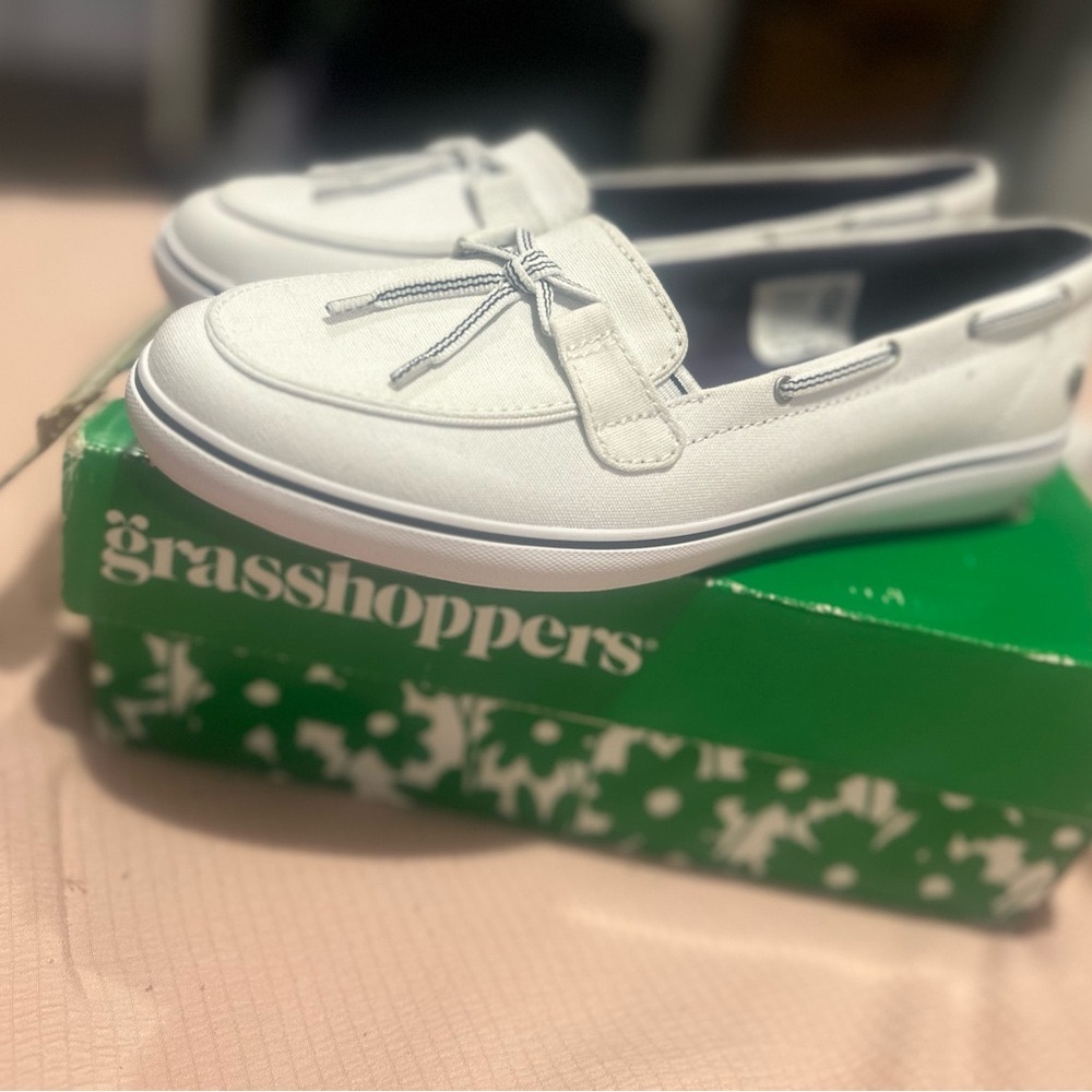 Grasshoppers White Loafers